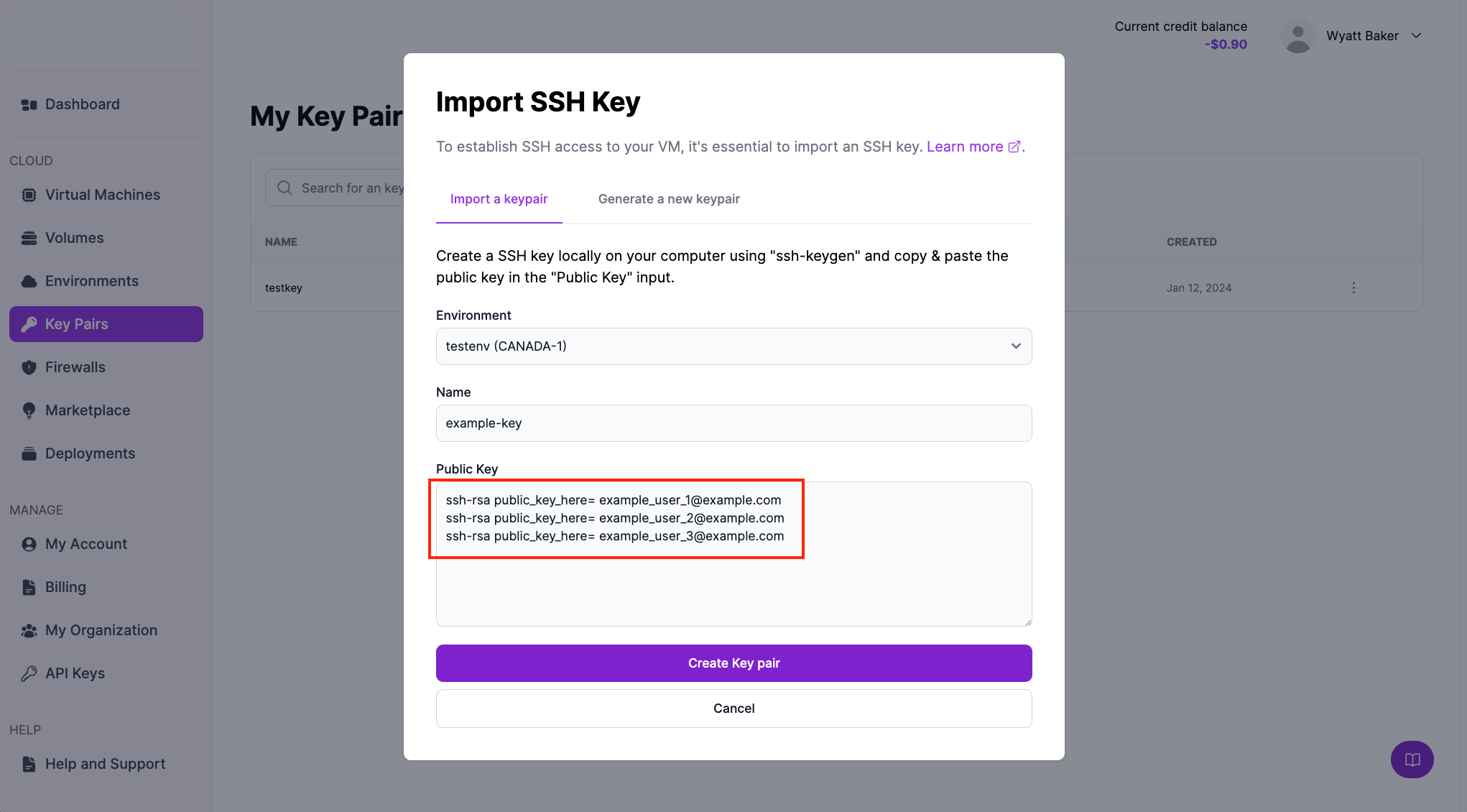 Adding multiple SSH keys