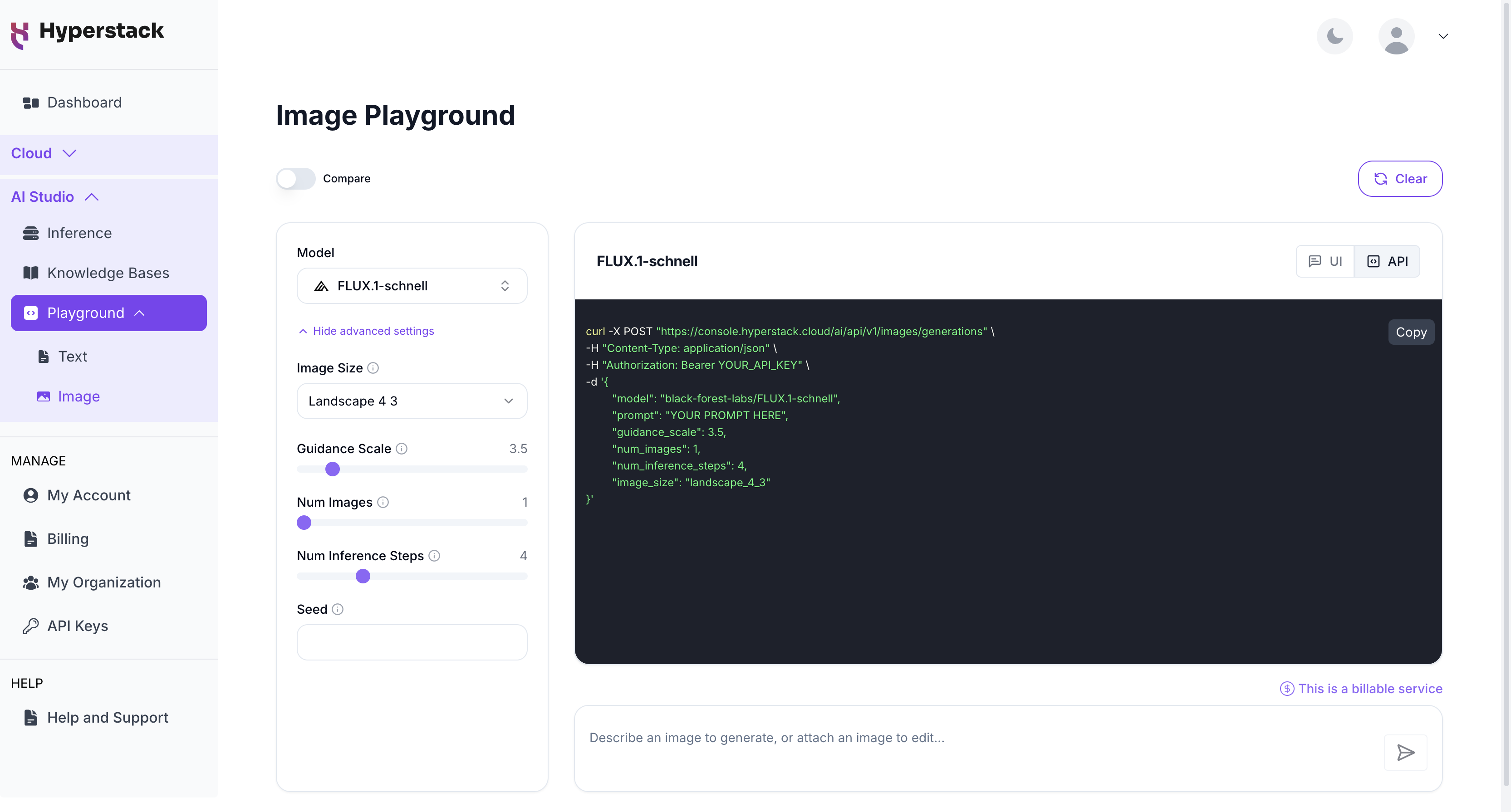 Image Playground - API Mode